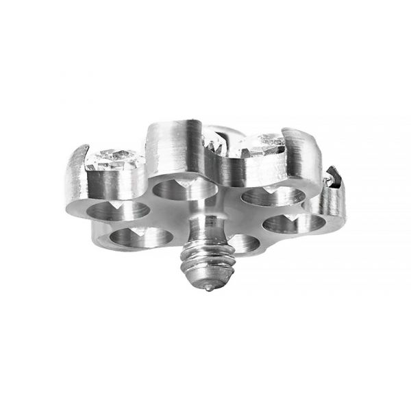 RICAMBIO PIERCING FIORE CON CRISTALLI