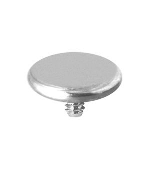 Small disc for internal theaded piercing items