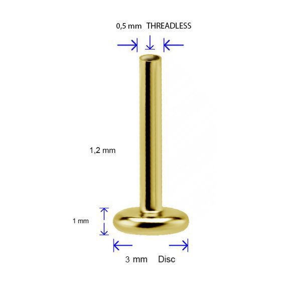 VERGOLDETES THREADLESS-LABRET
