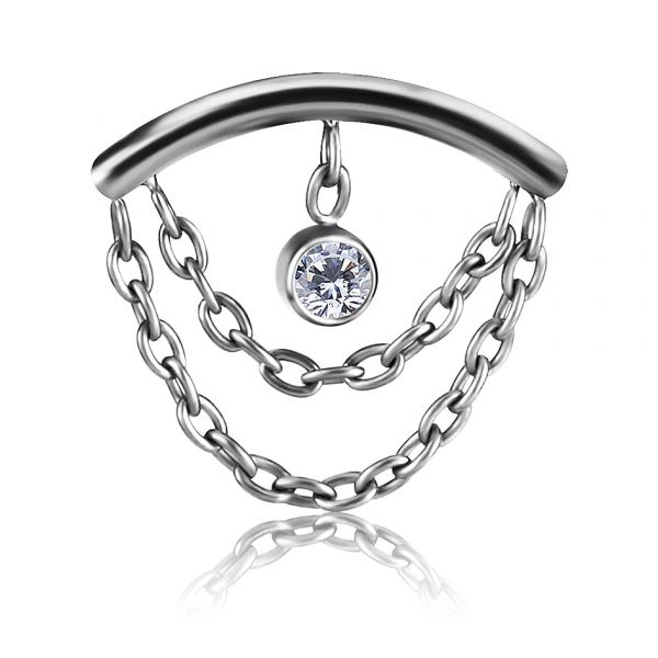 ACCESSOIRE FLAT-HELIX AVEC CHAÎNES ET CRISTAL