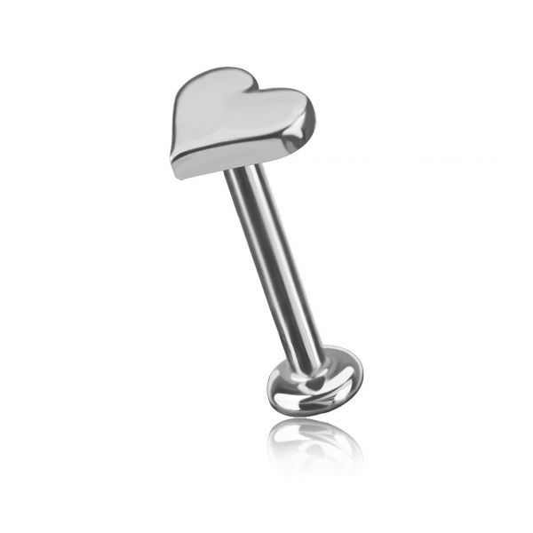 LABRET WITH HEART-SHAPED REPLACEMENT