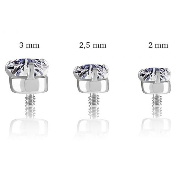 ORECCHINO A BASE A FIORE CON PREMIUM ZIRCONIA