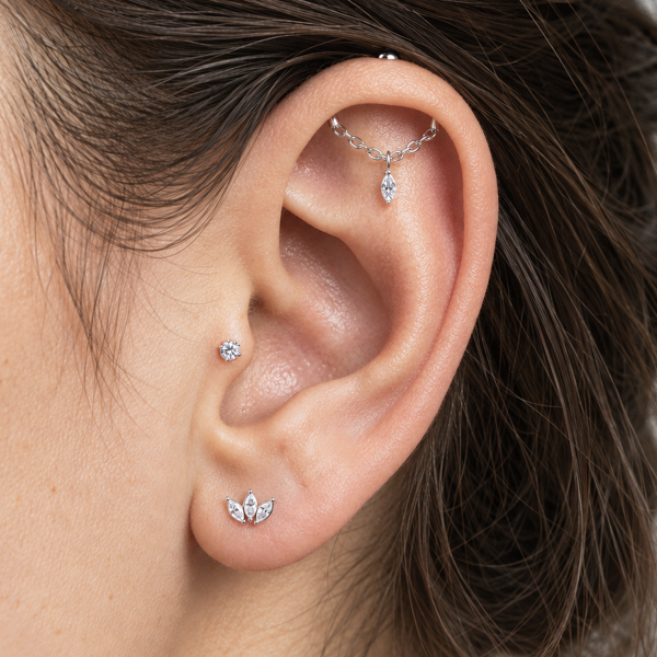 PIÈCE DE RECHANGE VERTICAL HELIX AVEC GOUTTE DE CRISTAL