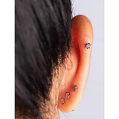 LABRET FILETTO INTERNO CON BASE A FORMA DI FIORE