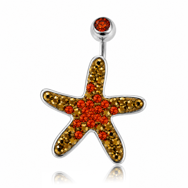 BAUCHNABELPIERCING MIT SEESTERN