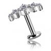 PIERCING LABRET DE ARCO CON CRISTALES