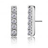 Replacement jewel piercing with row of crystals