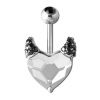 DEVILHEART BELLY BUTTON PIERCING