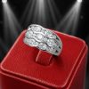 SILVER BAND RING WITH SMALL CRYSTALS