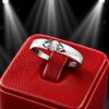 SILVER RING WITH MARQUISE-CUT CRYSTAL