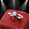 SILVER RING WITH SOLITAIRE CRYSTAL