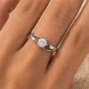 SILVER RING WITH SOLITAIRE CRYSTAL