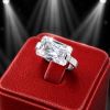 SILVER RING WITH HORIZONTAL CRYSTAL