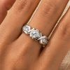 SILVER RING WITH SQUARE CRYSTAL