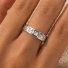 SILVER RING WITH SMALL SQUARE CRYSTALS