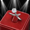 SILVER RING WITH BAGUETTE-CUT CRYSTALS