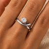 SILVER RING WITH BAGUETTE-CUT CRYSTALS