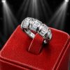 SILVER RING WITH CRYSTAL SEGMENTS