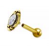 GOLD-PLATED BARBELL WITH DROP FOR TRAGUS PIERCING
