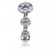 PIERCING PER OMBELICO CON CRISTALLI PENDENTI
