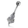 Belly button piercing with zirconia