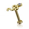 VERGOLDETES SCHLANGEN-LABRET
