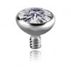 BALL WITH CRYSTAL FOR MICRODERMAL PIERCING
