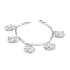 BRACCIALE CON CINQUE ROSE PENDENTI
