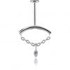 LABRET VERTICAL HELIX CON GOCCIA DI CRISTALLO 