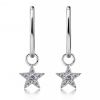 Colgante con estrella de diamantes para piercings circulares