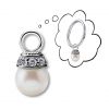 Freshwater pearl pendant for clicker piercing