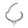 Daith piercing clicker con cristal triangular