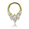 PIERCING CLIKER ORO CON CRISTALES GOTA