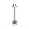 LABRET PIERCING WITH TIP AND INTERNAL THREAD