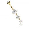 GIOIELLO PLACCATO ORO CON TRE CUBIC ZIRCONIA