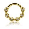 GOLD-PLATED CLICKER RING WITH PREMIUM ZIRCONIA