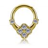 CERCHIETTO CLICKER PLACCATO ORO CON PREMIUM ZIRCONIA A ROMBO