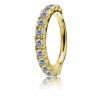 ORECCHINO CLICKER PLACCATO ORO PER CONCH CON CUBIC ZIRCONIA
