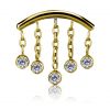 ACCESSORIO PLACCATO ORO PER PIERCING FLAT-HELIX 