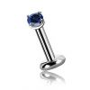 LABRET PIERCING WITH LAB GEMSTONE