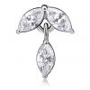 ACCESSOIRE DE PIERCING EN FORME DE FEUILLES DE CRISTAL