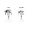 RICAMBIO CON FILETTATURA ESTERNA E PREMIUM CUBIC ZIRCONIA