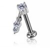 LABRET THREADLESS CON PREMIUM CUBIC ZIRCONIA Y COLGANTE