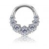 CLICKER CERCLE AVEC CRISTAUX BLANCS