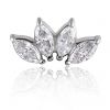 PIERCING DE REMPLACEMENT AVEC QUATRE FEUILLES DE CRISTAUX TAILLE MARQUISE