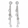 BOUCLES D'OREILLES PENDANTES AVEC CRISTAUX ET DISQUES