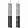 BOUCLES D'OREILLES PENDANTES BLANCHES ET NOIRES