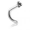 NOSE PIERCING WITH THREE BALL TRINITY