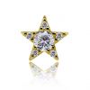 Pendientes de oro con estrellas y cristales
