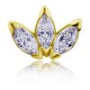 REPLACEMENT PIERCING IN GOLD WITH LOTUS FLOWER